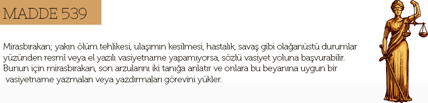 sözlü vasiyetname nasıldır