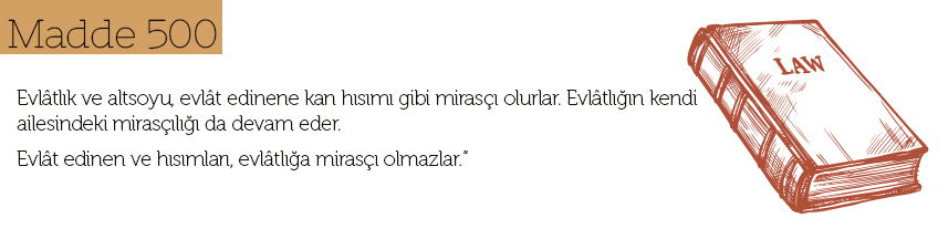 EVLAT EDİNİLEN ÇOCUGUN MİRAS HAKKI MADDE 500