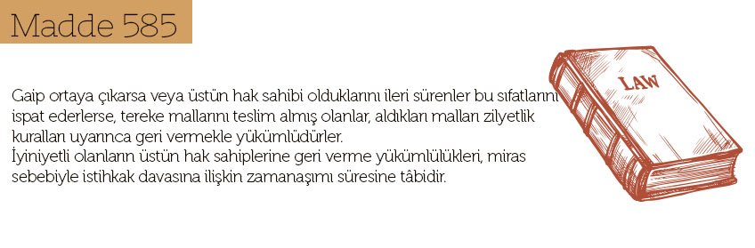 medeni kanun madde 585 nedir