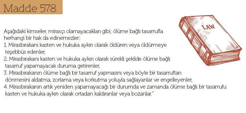 mirastan yoksunluk sebepleri madde 578 nedir
